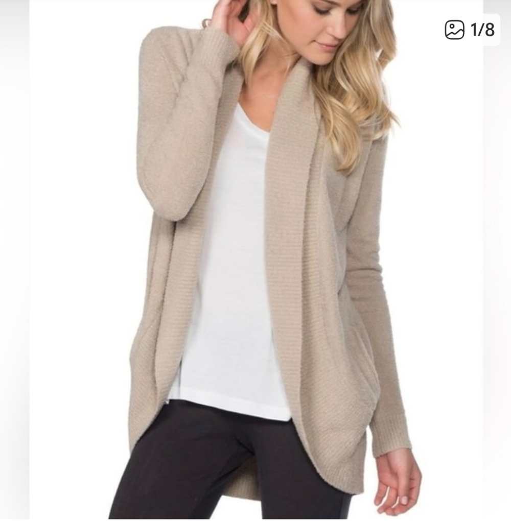 Barefoot Dreams Sandstone Open-Front Cozy Cardigan XS/S